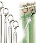 24 Inch Clear Acrylic Curtain Pull Wand Set of 4 for Easy Drapery Access, Ultra-Clear, Durable 1/2 Inch Diameter Rod Tip Wands, Smooth Operation, Weather-Resistant Curtain Hardware Upgrade, clear acrylic curtain pull wands with lobster hooks