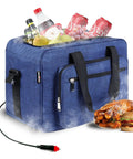 Portable Electric Cooler Bag With 12V Ac Dc Power And Dual Temperature Control delivers chilled drinks and warm food for road trips.