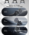 2-In-1 MagSafe Wireless Car Charger Mount With 15W Fast Charge Magnetic Phone Holder on various surfaces