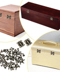 12 Pcs Small Butterfly Hinges Antique Bronze Mini Metal Hinges 20 x 17mm For DIY Wooden Jewelry Boxes Cabinets Crafts With 48 Tiny Screws Durable Iron Construction