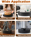 Prolee 12 Inch Electric Rotating Turntable 360 Degree Motorized Display Stand For Products Video Shoot With Cake