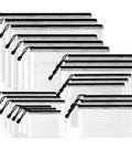 Multisize Mesh Zipper Pouches Set Black Water Resistant Zip Bags For School Office Supplies Organization Puzzles And Games Gear 21 Pack With Assorted Sizes From 4 By 6 To 10 By 14 Inches