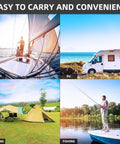 Collage of yacht, RV, camping, and fishing scenes, highlighting the versatility of the Beefy 12V 100Ah LiFePO4 Battery With Built In 100A BMS
