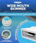 Wide Mouth Above Ground Pool Skimmer Kit With Durable ABS Construction, Snap In Weir, Easy Basket Access by poolside