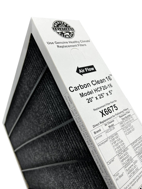 Healthy Climate MERV 16 Carbon Clean Filter Bundle with Same Day Supply Magnet Reminder 1 Pack, size 20.75 x 24.75 x 4.38 inches