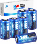 Kick Ass Heavy Duty CR123A 3V Lithium Batteries 6 Pack With 1700MAH Killer Capacity For Smoke Detectors Rangefinders Tactical Flashlights And Safety Devices Dead Reliable Leak Proof Power You Really Need, blue batteries and packaging.