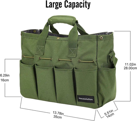 Heavy Duty 900D Garden Tote Bag With Standable Base The Workhorse Of Your Garden Tools With Ample Pockets And Long Adjustable Shoulder Strap The Ultimate Home Garden Tool Organizer For Tools And Supplies 14 Inch Kit Holder
