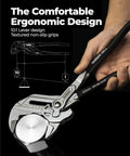 7-Inch Chrome Plated Pliers Wrench With CR-V Steel, Anti-Rust Coating, ergonomic rubber grip, 10:1 lever design illustration