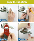 4 Pack Door Lever Locks For Toddlers Babyproofing Made Easy No Tools Needed One Hand Operation Durable ABS With 3M Adhesive