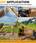Beefy 230SP Excavator Bucket Teeth Set - Fits skid steer and backhoe for land clearing and digging in various applications.