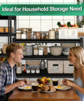 Heavy Duty Steel Garage Shelving Unit With 47.2 Inch Wide 15.7 Inch Deep 71.6 Inch High Black Finish Built Tough For Garage Storage Sturdy All Steel Shelves Storage Rust Resistant Powder Coat Easy Organization in kitchen storage use