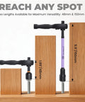 51-Piece Magnetic Nut Driver Set with Color-Coded Deep and Standard Drivers, SAE and Metric, shown with length measurement