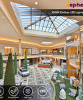 Shopping mall interior lit by 65.6ft 20m 3000K COB LED Strip Lights With 504 LEDs Per Meter DC48V Flexible Rope Light CRI 90 Plus 3M Tape