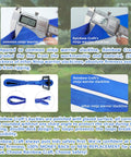 Comparison of Ninja Warrior Obstacle Course slacklines showing thickness, details, and safety features for kids' outdoor play.