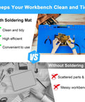 Extra Large Pro Grade Soldering Mat With Wrist Strap 23.6 By 13.8 Inches Heat Resistant 932 F Silicone Workbench Pad comparison