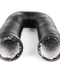4 Inch Flexible Duct Hose, 12 Foot Black Vent Tube With 4-Layer Aluminum Construction And 2 Clamps, Heavy Duty Venting Solution