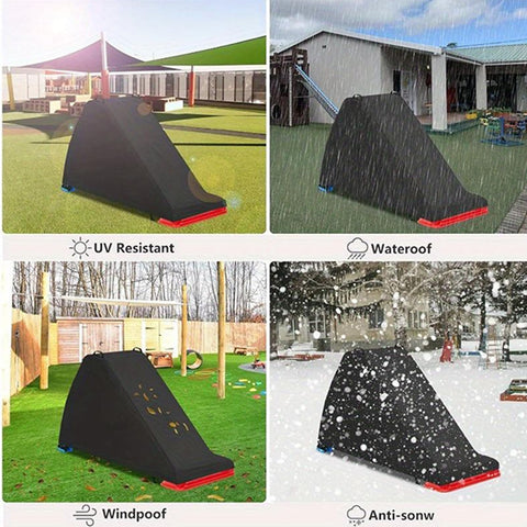 Outdoor Slide Cover Protective Sleeve Windproof Shield With Weather Resistant Fabric Stays Put Two Point Fix, UV resistant, waterproof, windproof, anti-snow in different conditions