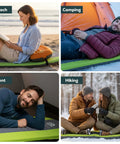 All Season Self Inflating Camping Pad With 4.3 R-Value Insulated Foam used on beach, camping, tent and hiking