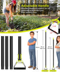 74 Inch Hula Hoe Garden Tool With Adjustable Stirrup Hoe And Gardening Gloves For Weeding And Loosening Soil Durable Green Long Handle