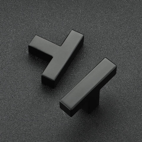 10 Pack Black Square Bar Cabinet Knobs 2 Inch Matte Black Square Cabinet Pulls With Single Hole Design Durable Stainless Steel