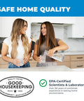 Two women in kitchen with Glyphosate Test Kit For Home Use Fast Five Minute Results To 200 PPB Detect Glyphosate In Water Soil Fruits