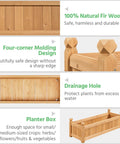 Wooden Raised Garden Bed Planter Box For Yard And Greenhouse Outdoor Use, showing design details and wood material features