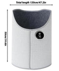 Under Desk Leg Warmer Heater With Six Temperature Settings And Timer Five Second Rapid Heating Overheat Protection Pink Leg Toaster showing dimensions