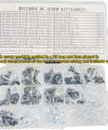 Universal 634 Piece RC Screw Kit in box with compartments for Traxxas Arrma HPI RC4WD Axial Tamiya Redcat Losi and more