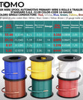 Six Color Red Blue Green Yellow Brown White 100ft Each 600ft Total 14 Gauge CCA Automotive Primary Wire Single Conductor Spool SAE J1128 Hook Up Electrical Wire For Trailer Towing RV Camper in six spools