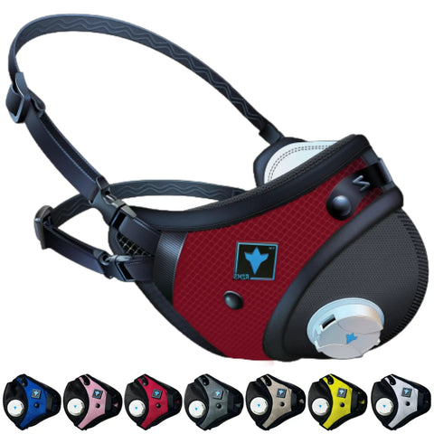 Front view of All Day Reusable Air Filtration Mask With 99.8 Percent Filtration Efficiency, Anti Fogging, 360 Degree Seal, Three Strap Design