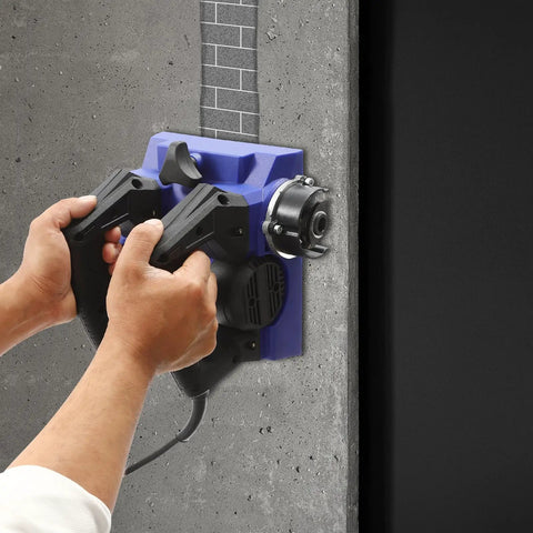 Heavy Workhorse 1300W Handheld Wall Planer, Smooth Operator Electric Wall Scraper For Quick Paint And Putty Stripping in action on wall.