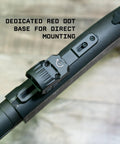Grimlock Shotgun Rail Mount With Universal Mounting System And Gunsmithing Screw Set Fits Drilled And Tapped Shotguns visible on a shotgun.