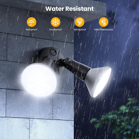 2 Pack Adjustable Twin Par Outdoor Flood Light Fixture Max 300W Security Lighting With Switch Control For Garage Driveway Porch Gives Hella Bright Coverage And Rock Solid Installation