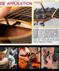Close-up of Guitar Allen Wrench Set With 13 Pieces Including Ball End Truss Rod Wrenches adjusting guitar neck.