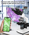 Adult Lab Microscope With 40X To 2000X Magnification Binocular Eyepieces WF10x And WF25x USB Camera for capturing biology images