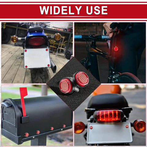 Multiple uses of 4Pack Reflective Red License Plate Screws With Nuts Springs And Washers High Visibility Fasteners