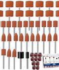 64 Piece Sanding Bits And Drum Set For Dremel Rotary Tool With Storage Box, Aluminum Oxide Tough Enough For Metal Rust Removal, Smoothing, Sharpening, And Shaping
