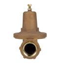Zurn Wilkins 2-500XL 2-inch bronze water pressure reducing valve, front view with adjustment nut.