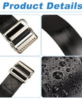 Vinyl Gait Belt Transfer for 60 Inch Assistance Devices with Metal Buckle, waterproof surface and quick-lock buckle details
