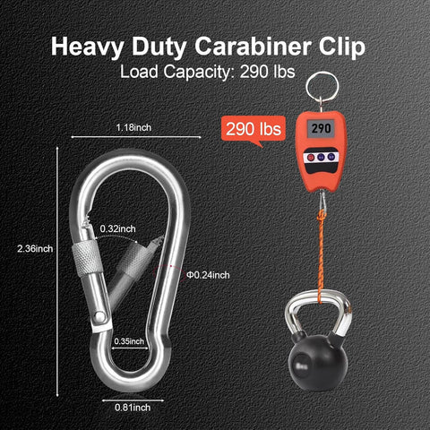 12 Pack Locking Carabiner Clips Tough As Nails Two Point Three Six Inch Heavy Duty Stainless Steel 304 Thumb Screw Gate