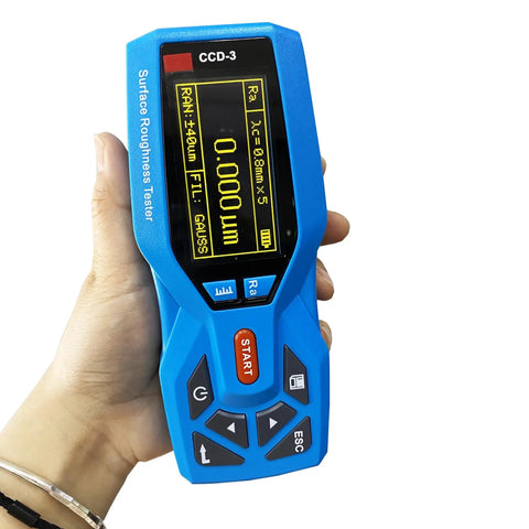 Digital Surface Roughness Gauge Tester With 20 Parameters Ra 0.005 16.000 um And Rz 0.02 160.00 um in hand view