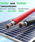 Heavy Duty Solar Panel Wire Set 50 Ft Black And Red 10 AWG PV Tinned Copper Extension Cable For Outdoor Off Grid Systems
