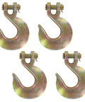 Half Inch Clevis Slip Hook Four Pack Grade 70 Heavy Duty Tie Down Hooks For Chains Trailers And Load Binding Applications