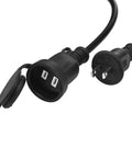 Outdoor LED String Lights 48 Feet With 16 Edison Style S14 2700K Soft White Bulbs On Black Cord plug connectors