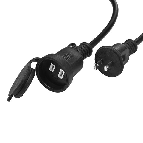 Outdoor LED String Lights 48 Feet With 16 Edison Style S14 2700K Soft White Bulbs On Black Cord plug connectors