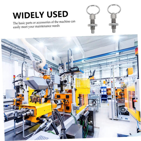Heavy Duty Stainless Steel Indexing Plungers For Machine Tools in a busy industrial workshop with machinery.