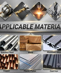 Boltly 115 Piece Cobalt Steel Drill Bit Kit With Self Centering Tips For Tough Metal And Wood Includes Fractional Letter Wire Sizes In Durable Indexed Case Perfect For Any Serious Job showing applicable materials