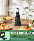 4 Pack Rechargeable Fly Fans For Tables Up To 10 Hours Of Use Indoors And Outdoors Keeps Flies Away Quiet Food Safe Table Fans