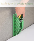 Ergonomic Mattress Lifter Wedge And Bed Maker Tool For No Fuss One Person Bed Making And Sheets Change in use on a bed.