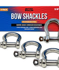 Heavy Duty 316 Stainless Steel D Ring Shackles 4 Pack Marine Grade Bow Or Clevis Anchor Shackle For Boats And Sailboats